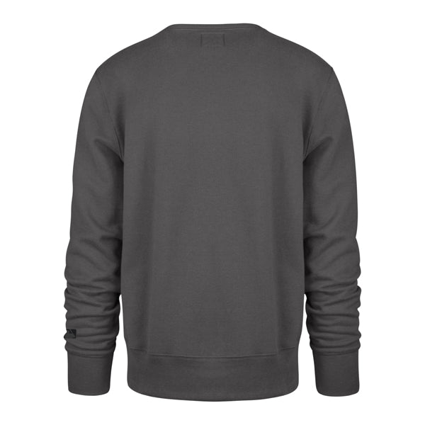 The model is wearing this MLB New York Yankees Base Runner Burnside ’47 Crewneck Sweatshirt in grey. 2