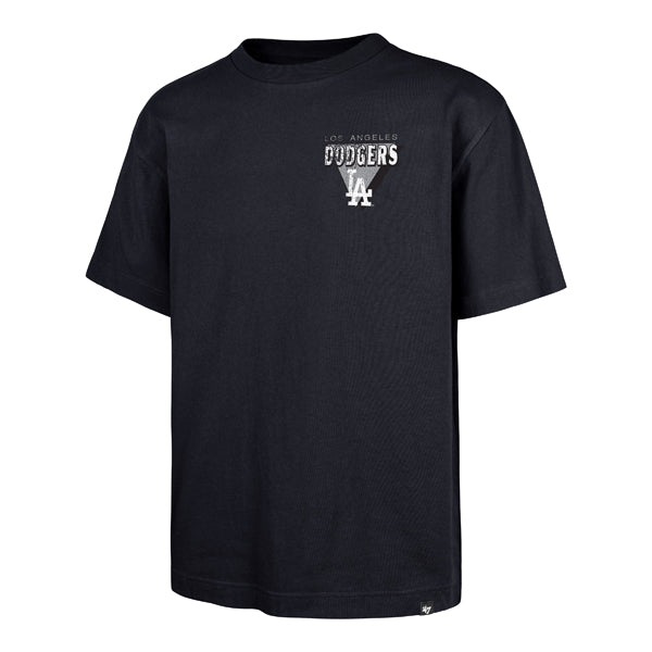 The model is wearing this MLB Los Angeles Dodgers Under Bar ’47 Foundation T-Shirt in navy. 1