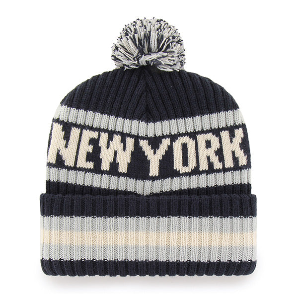 Pictured is this MLB New York Yankees Bering ’47 CUFF KNIT beanie cap in navy. 2