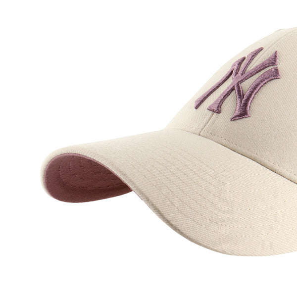 Pictured is this MLB New York Yankees Ballpark ’47 MVP cap in natural and mauve. 3