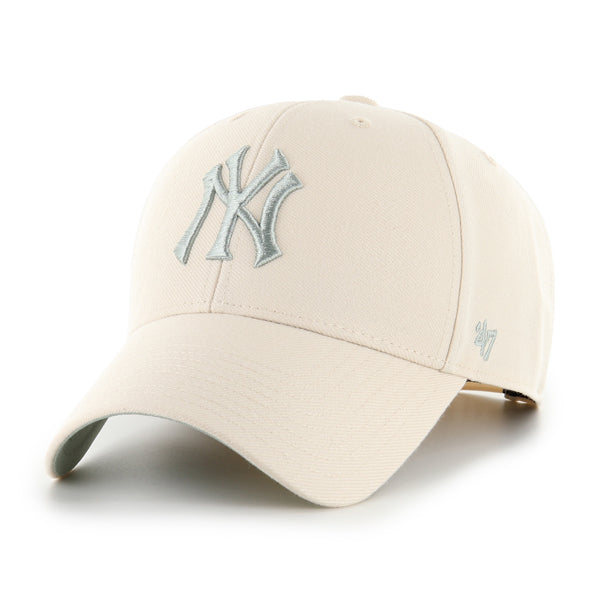 Pictured is this MLB New York Yankees Ballpark ’47 MVP cap in natural and antique jade. 1