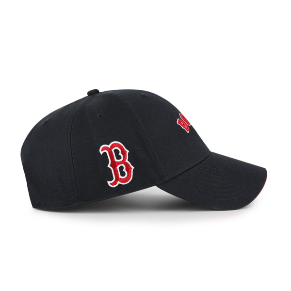 Pictured is this MLB Boston Red Sox Ballpark Script Shot ’47 MVP cap in navy. 4