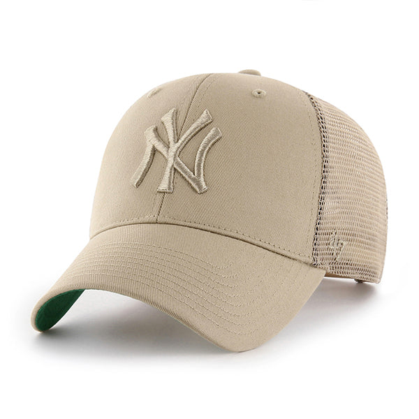 Pictured is this MLB New York Yankees Branson ’47 MVP cap in beige. 1