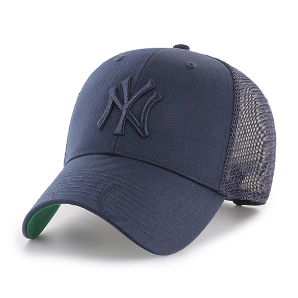 Pictured is this MLB New York Yankees Branson ’47 MVP cap in navy. 1