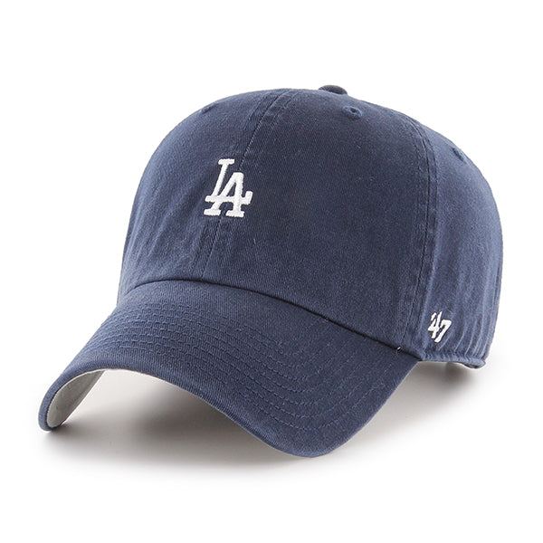 Pictured is this MLB Los Angeles Dodgers Base Runner '47 CLEAN UP cap in navy. 1