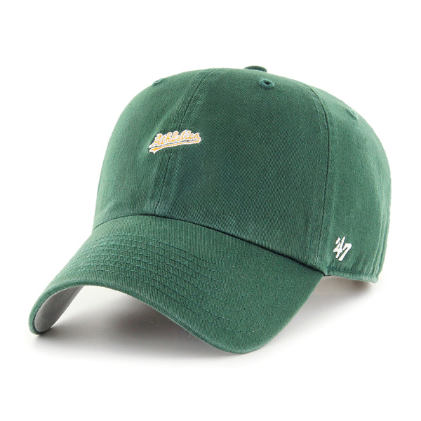 Pictured is this MLB Oakland Athletics Script Base Runner ’47 CLEAN UP cap in green. 1