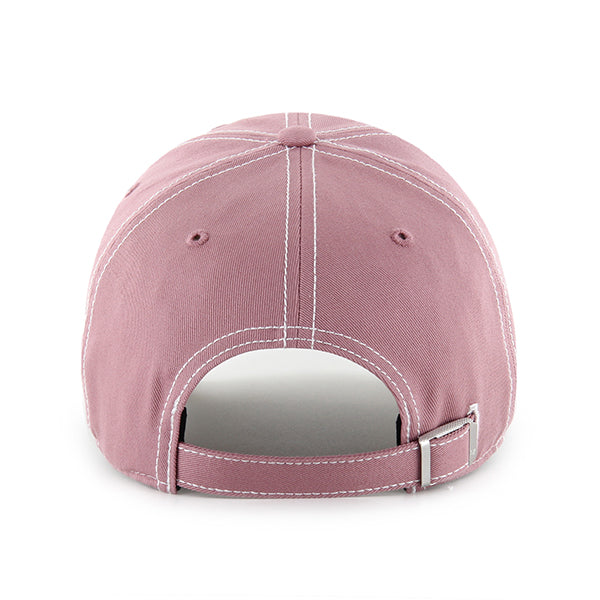 Pictured is this MLB Los Angeles Dodgers Contrast Stitch ’47 CLEAN UP cap in pink. 2