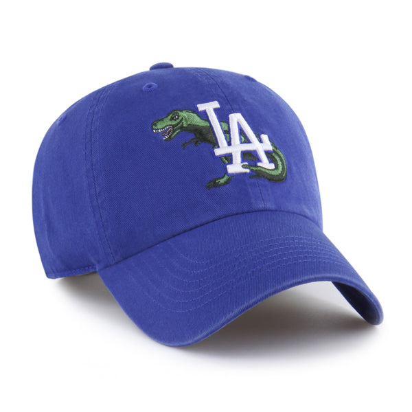 Pictured is this MLB Los Angeles Dodgers Critter Kids '47 CLEAN UP cap in green. 2