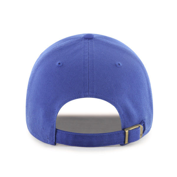 Pictured is this MLB Los Angeles Dodgers Crosspatch '47 CLEAN UP cap in blue. 2