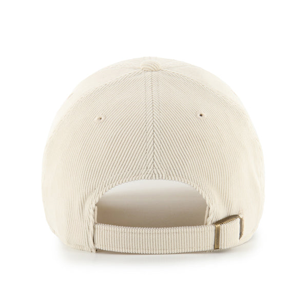 Pictured is this MLB Athletics Crosspatch Cord ’47 CLEAN UP cap in natural. 2