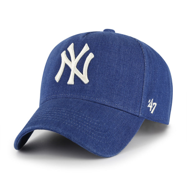 Pictured is this MLB New York Yankees Denim ’47 MVP cap in blue. 1