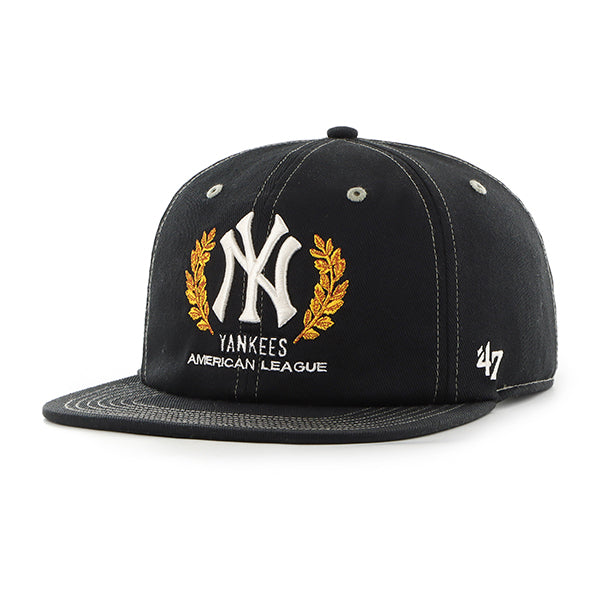 Pictured is this MLB New York Yankees Keepsake ’47 CAPTAIN cap in black. 1