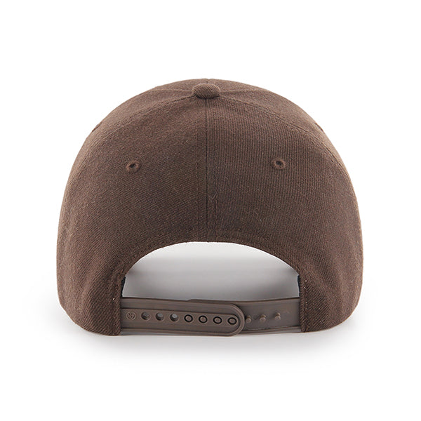 Pictured is this MLB New York Yankees Snapback ’47 MVP cap in brown. 2