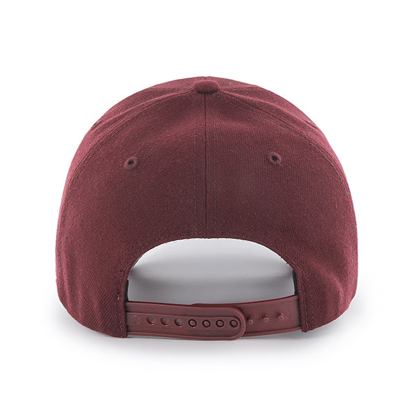 Pictured is this MLB New York Yankees ’47 MVP cap in dark red. 2