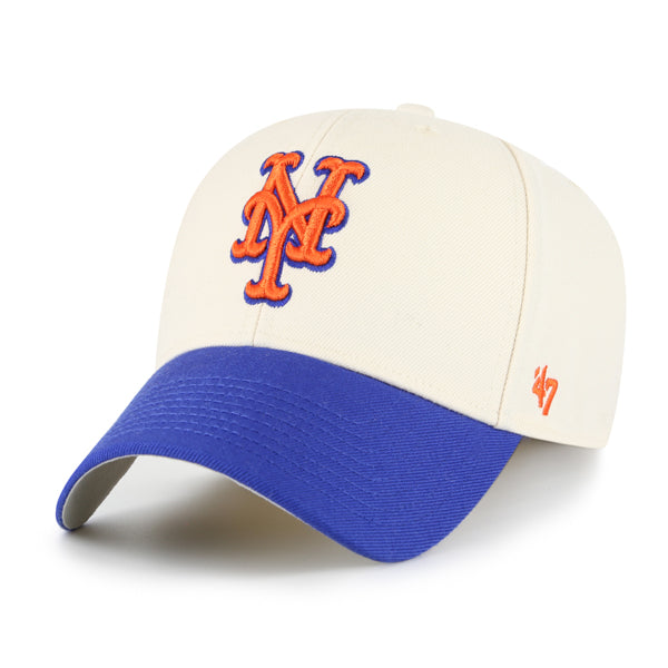Pictured is this MLB New York Mets Two Tone ’47 MVP cap in natural. 1