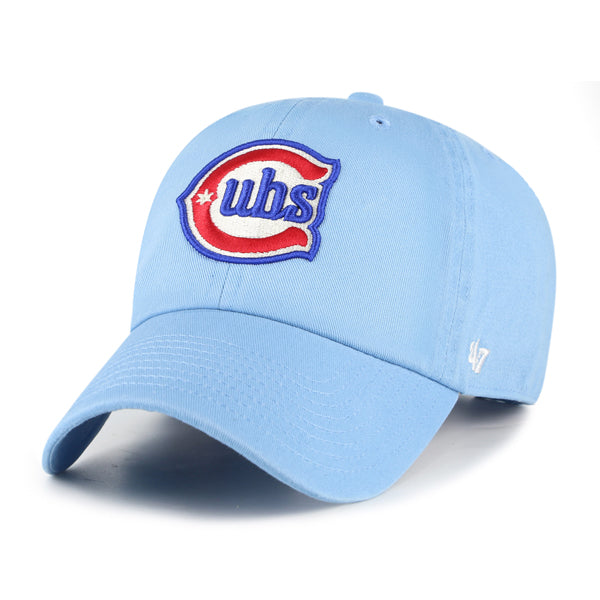 Pictured is this MLB Chicago Cubs ’47 CLEAN UP cap in blue. 1
