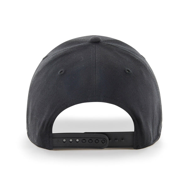 Pictured is this MLB New York Yankees Raised Basic ’47 MVP cap in black on black. 2
