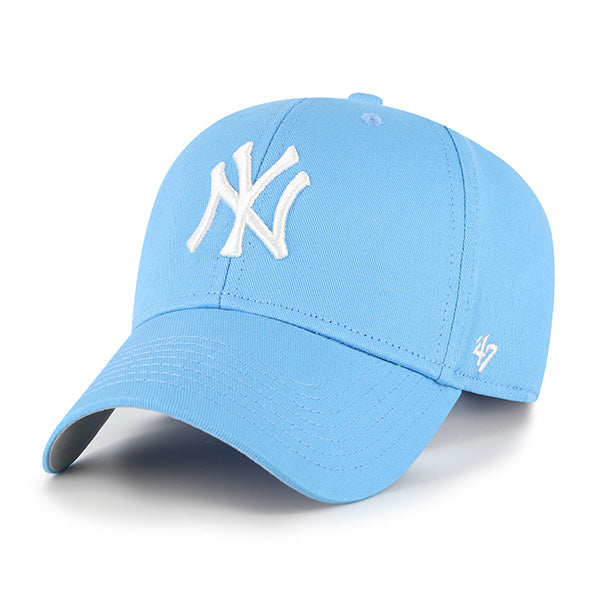 Pictured is this MLB New York Yankees Raised Basic ’47 MVP cap in blue. 1