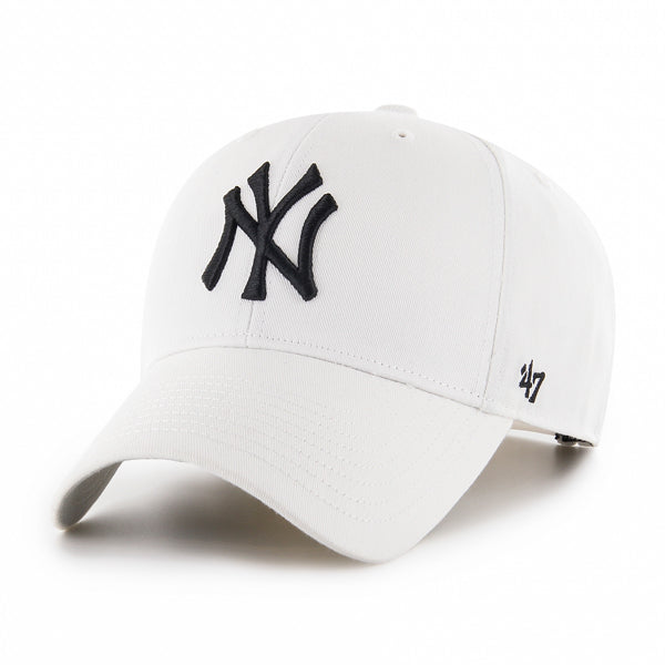 Pictured is this MLB New York Yankees Raised Kids ’47 MVP cap in white. 1