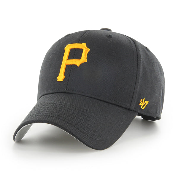 Pictured is this MLB Pittsburgh Pirates Raised Basic ’47 MVP cap in black. 1
