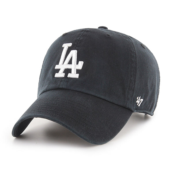 Pictured is this MLB Los Angeles Dodgers ’47 CLEAN UP cap in black. 1