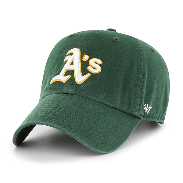 Pictured is this MLB Athletics Base Runner ’47 CLEAN UP cap in bright Green. 1
