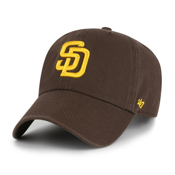 Pictured is this MLB San Diego Padres ’47 CLEAN UP cap in brown. 1