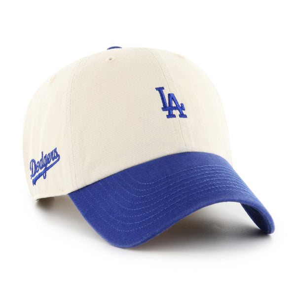 Pictured is this MLB Los Angeles Dodgers Base Runner Sure Shot ’47 CLEAN UP cap in natural. 1