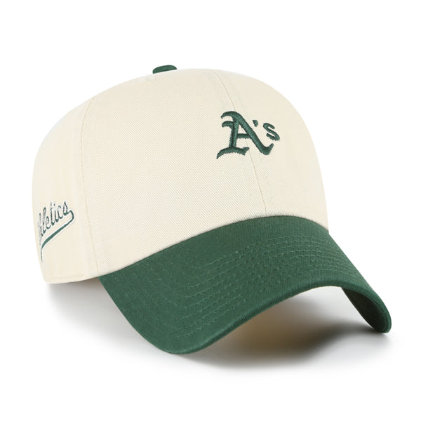 Pictured is this MLB Athletics Base Runner Sure Shot ’47 CLEAN UP cap in natural. 1