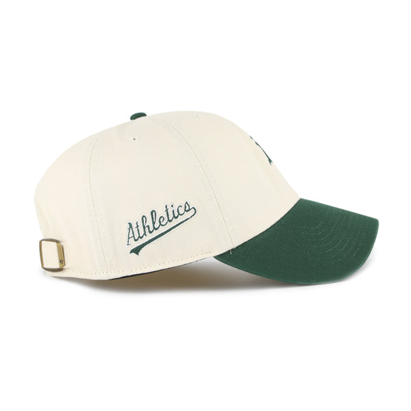 Pictured is this MLB Athletics Base Runner Sure Shot ’47 CLEAN UP cap in natural. 4