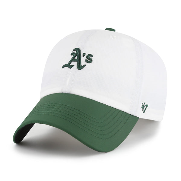 Pictured is this MLB Athletics Vista Mini ’47 CLEAN UP cap in white. 2