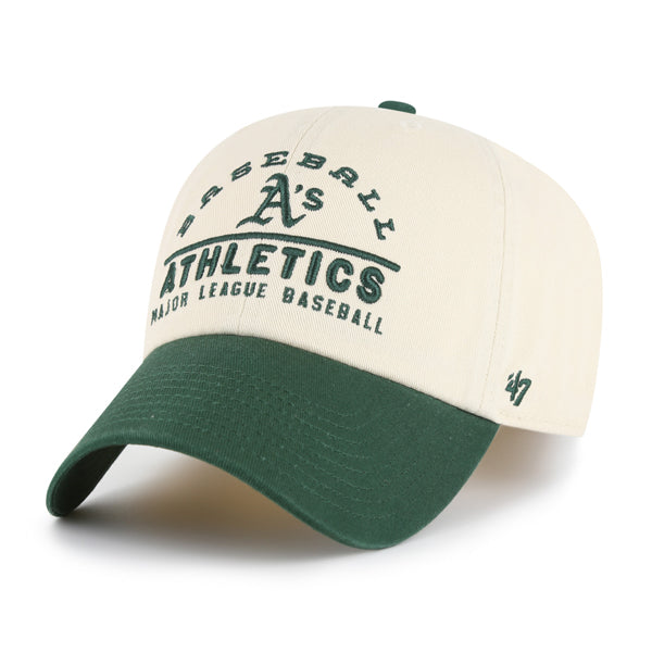 Pictured is this MLB Athletics Windham ’47 CLEAN UP cap in natural. 1
