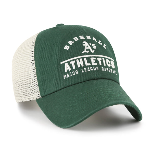 Pictured is this MLB Athletics Windham Mesh ’47 CLEAN UP cap in green. 3