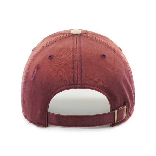 Pictured is this MLB Chicago Cubs Cooperstown TT Script Washed ’47 CLEAN UP cap in dark purple. 3