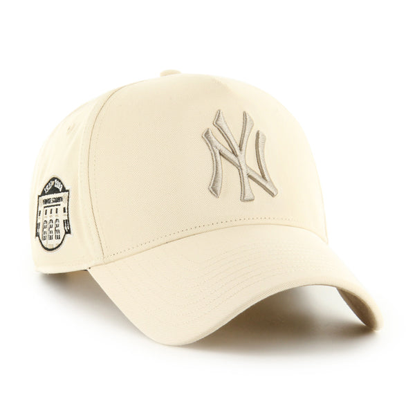 Pictured is this MLB New York Yankees Cooperstown Sure Shot ’47 MVP cap in natural. 1