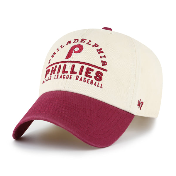 Pictured is this MLB Philadelphia Phillies Windham ’47 CLEAN UP cap in natural. 1