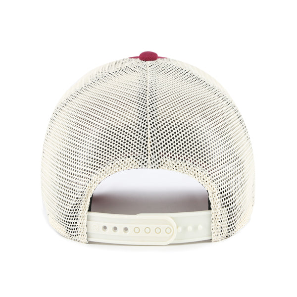 Pictured is this MLB Philadelphia Phillies Windham Mesh '47 CLEAN UP cap in dark red. 2