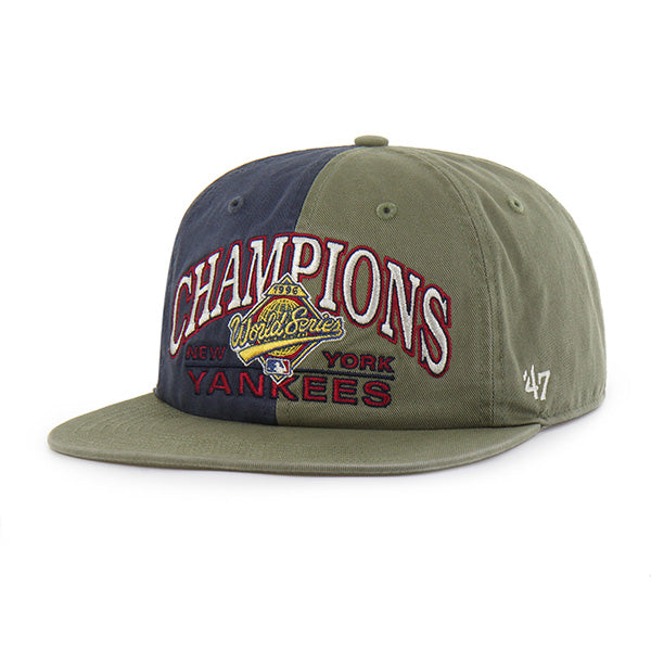 Pictured is this MLB New York Yankees 96 Yankess Split ’47 CAPTAIN RL cap in green. 1