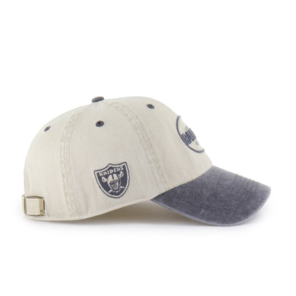 Pictured is this NFL Las Vegas Raiders Breaking Trail '47 CLEAN UP cap in natural. 4