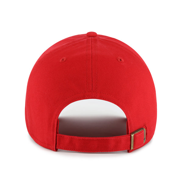 Pictured is this NFL San Francisco 49ers Legend ’47 MVP cap in red. 2