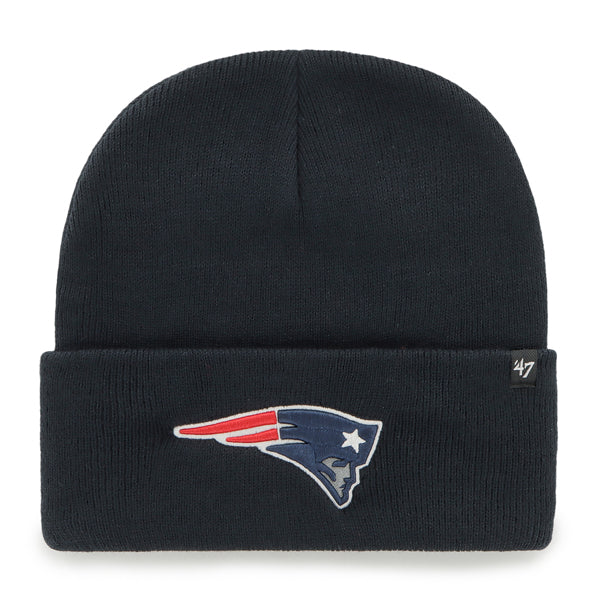Pictured is this NFL Haymaker New England Patriots ’47 CUFF KNIT hat in navy. 1