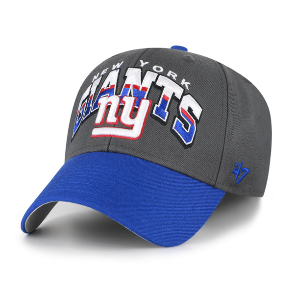 Pictured is this NFL New York Giants Split Block ’47 MVP cap in charcoal. 1