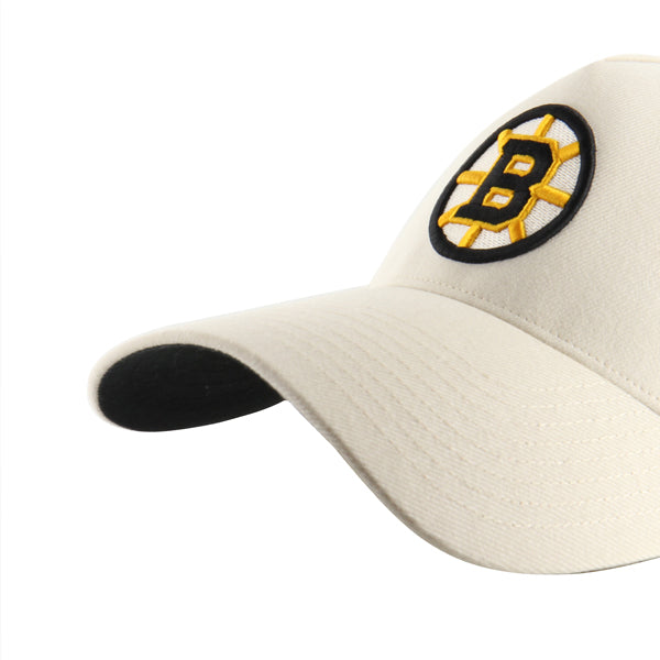 Pictured is this NHL Boston Bruins Ballpark '47 OFFSIDE DT cap in natural. 3
