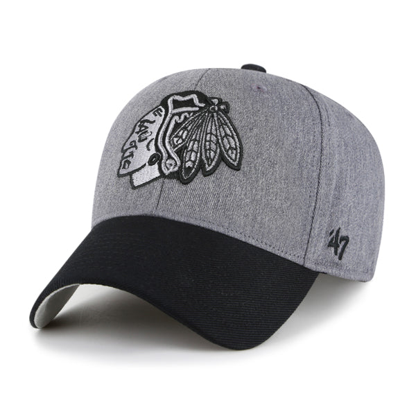 Pictured is this NHL Chicago Blackhawks Granite '47 MVP cap in dark grey. 1