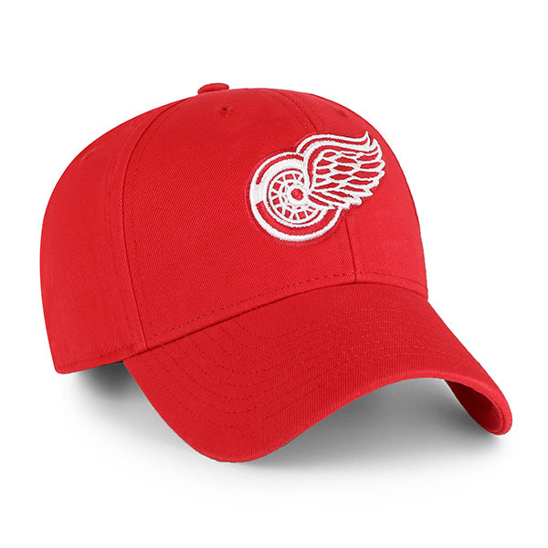 Pictured is this NHL Detroit Red Wings Legend ’47 MVP cap in red. 2