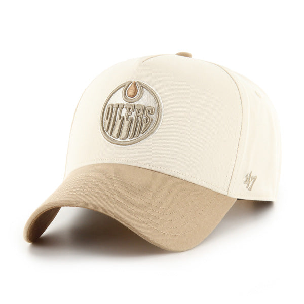 Pictured is this NHL Edmonton Oilers Sure Shot ’47 MVP cap in natural. 2