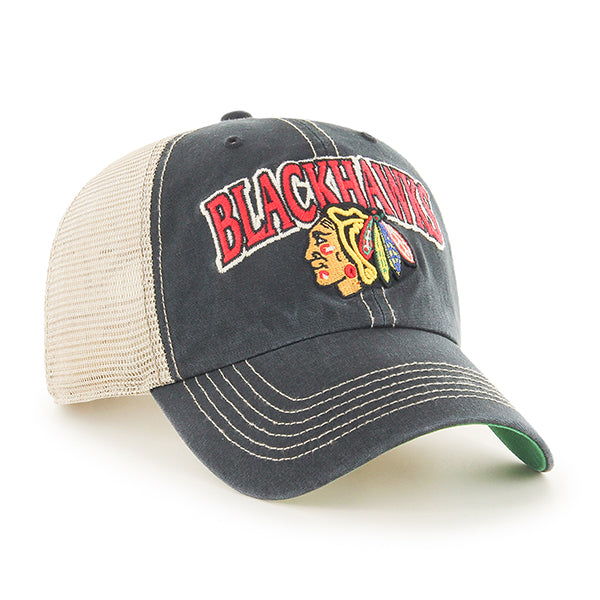 Pictured is this NHL Chicago Blackhawks Tuscaloosa ’47 CLEAN UP cap in black. 2