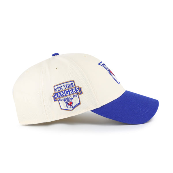 Pictured is this NHL New York Rangers Sure Shot ’47 MVP cap in natural. 4
