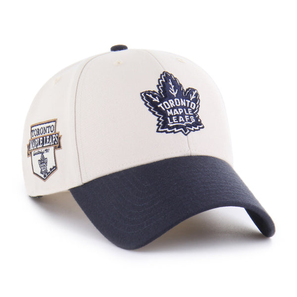Pictured is this NHL Toronto Maple Leafs Sure Shot '47 MVP cap in natural. 1