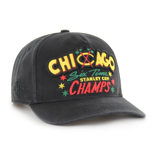 Pictured is this NHL Chicago Blackhawks Charlton ’47 HITCH cap in black. 1